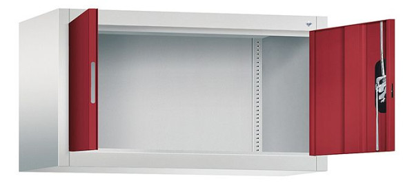 C+P bovenkast Acurado, H500xW930xD400mm, kleur: lichtgrijs/robijnrood, verzonken handgreep, 9264-000 S10218