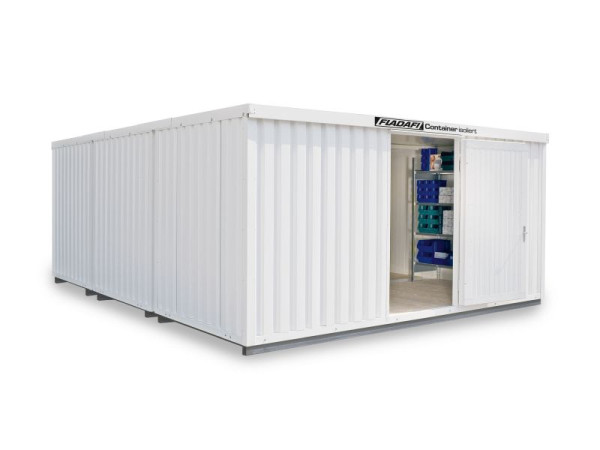 FLADAFI materiaalcontainercombinatie, model IC 1560, geïsoleerd, 5.080 x 6.520 x 2.500 mm
