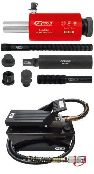 KS Tools hydraulische unit 16t, met luchthydraulische pomp, 440.9991