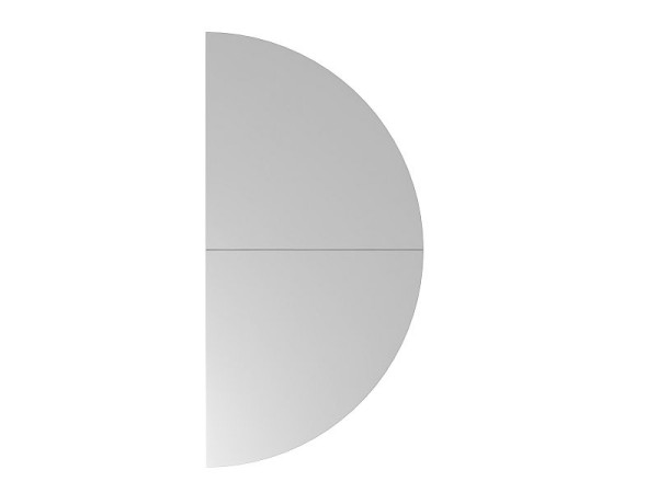 Hammerbacher aanschuiftafel 2xkwartcirkel QA160, 160 x 80 cm, blad: grijs, 25 mm dik, aanschuiftafel met onderstel in grafiet, werkhoogte 68-76 cm, VQA160/5/G