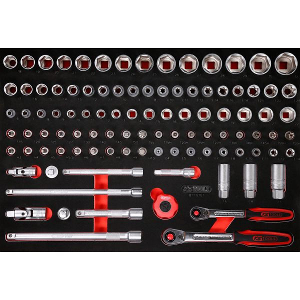 KS Tools PERFORMANCEplus gereedschapset 101-delig 3/8'+1/2' dopsleutel, 811.0101