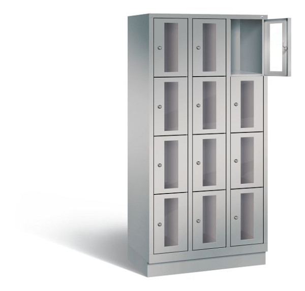 C+P lockerkast Classic, H1800xB900xD500mm, kleur: wit aluminium, 8020A304 S10009