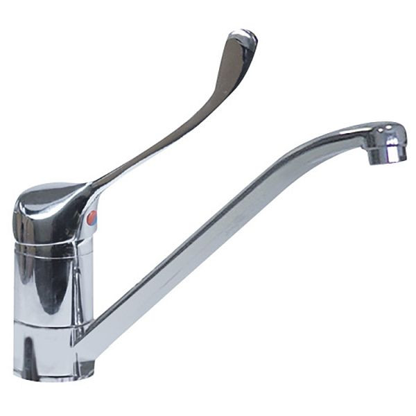 Gastro-Inox Monoblock-mengkraan "High Performance" met elleboogbediening, 220 mm, ééngats mengkraan met zwenkarm, 402.411
