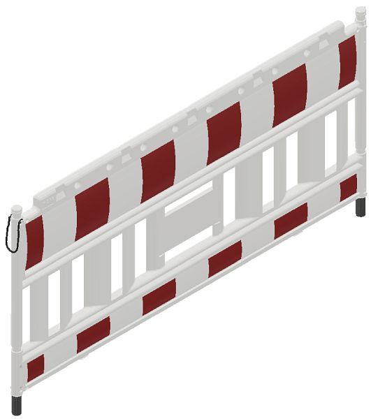 Schake Euro2 hekwerk type Nox wit, zonder lampadapter, folie type 2, rood/wit, 33420K2