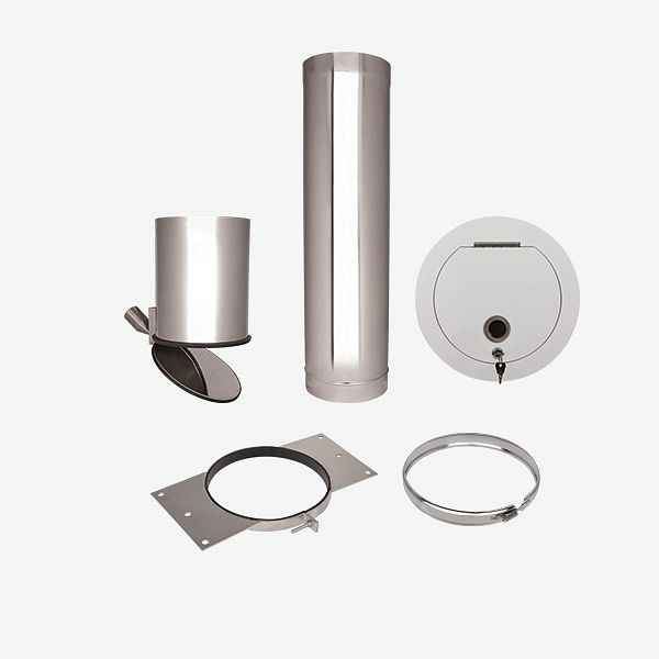 HKW wasafvoersysteem complete set 1, RVS, schachtlengte: 1,30 meter, Ø 250 mm, 22501N