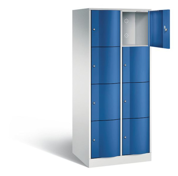 C+P XL lockerkast Resisto, H1950xB772xD640mm, kleur: lichtgrijs / gentiaanblauw, 8470-273 S10011
