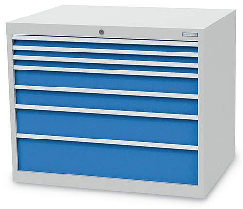 Bedrunka + Hirth ladekast, diepte 736 mm, R 36-24, 1005 x 736 x 819 mm, paneelhoogte in mm: 3x50, 2x100, 1x150, 1x200, 180 / 3211V10