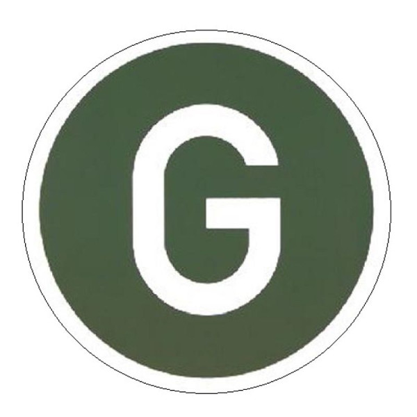 Stein HGS HGS informatiebord voor motorvoertuigen, kenteken voor geluidsarme vrachtwagens (Duitsland), 21.1820
