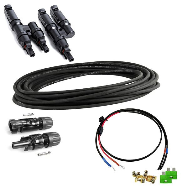 Offgridtec Solar-Connection Kit 3 - Accukabel, zonnekabel, MC4-connector, Y-aftakkingsbussen, 0005-10003