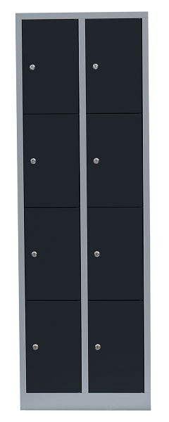 Lüllmann stalen compartimentenkast, 1800 x 600 x 500 mm, lichtgrijs/antracietgrijs, 520428