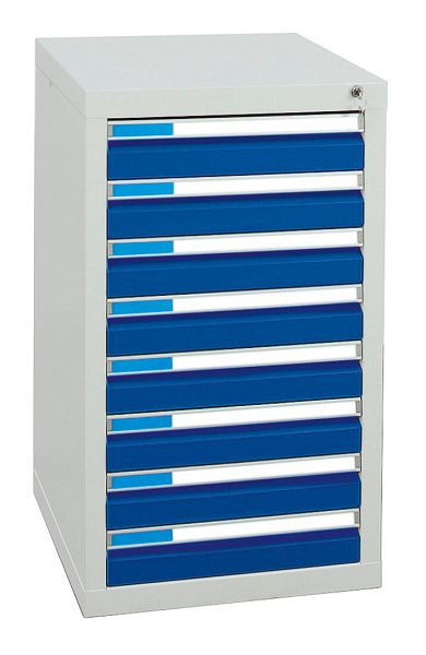 stumpf ladekast serie ESTA, RAL 7035/5010, 8 laden (8x100 mm), 7601174