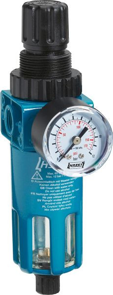 Hazet filterdrukregelaar, bestaande uit filterdrukregelaar en manometer, luchtaansluiting draad 20,67 mm (1/2"), 9070-5