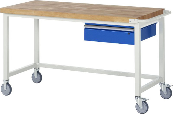 RAU verrijdbare werkbank serie 8000, 1 x lade, 1500x880x700 mm, 05-8001A1-157B4S.11