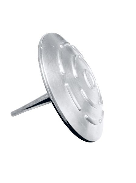 Schake aluminium markeernagel, Ø 100 mm, om op te plakken met voor het inslaan geslepen schacht, zonder reflexlenzen, 39130