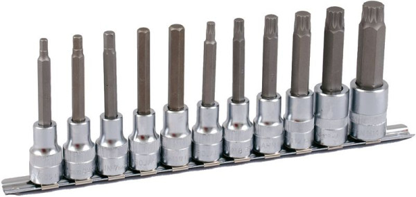 Projahn 1/2" bit dopsleutelset op rail 11 delig zeskant + VZ set 1, 4232