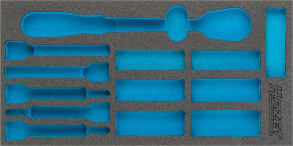 Hazet 2-componenten zachtschuiminleg, voor 4910/13, afmetingen/lengte: 342 mm x 172 mm Organisatiesysteem afmeting: 1/3 (342 x 172 mm), 163-340L