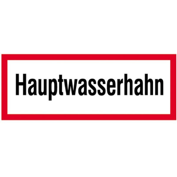 Stein HGS HGS informatiebord hoofdwaterkraan, folie, zelfklevend, 21.2871