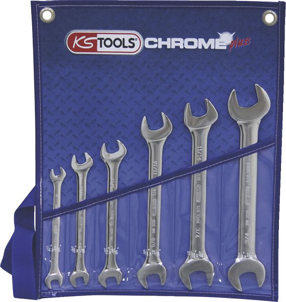 KS Tools CHROMEplus dubbele steeksleutelset, 6-delig, 518.3220