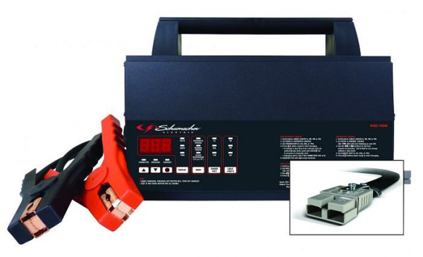 Schumacher microprocessor gestuurde 100 Amp oplader/voeding 12 V, set van 2, INC100