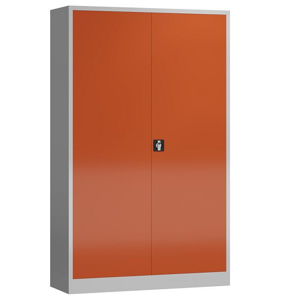 Lüllmann ClassiX draaideurkast, 1945 x 1200 x 600 mm, lichtgrijs/vuurrood, X-530384