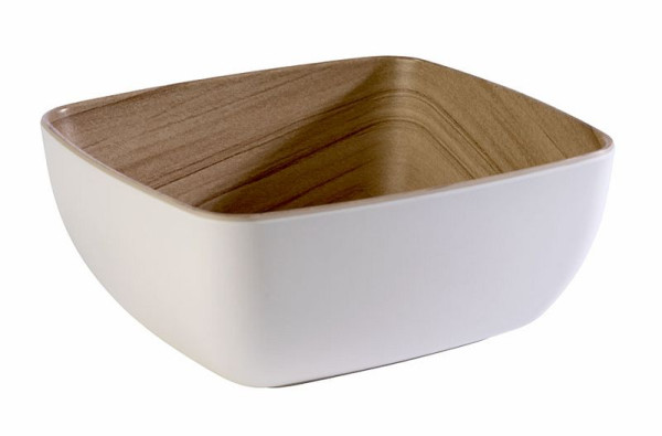 APS GN 1/6 kom -FRIDA-, 17,6 x 16,2 cm, hoogte: 7,5 cm, melamine, binnenkant: houtlook, buitenkant: wit, 84583
