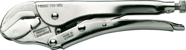 Hazet griptang, Gecombineerde bekvorm, Met zwenkbare bek, Voor plat en asymmetrisch materiaal, Oppervlak: vernikkeld, 753-10S