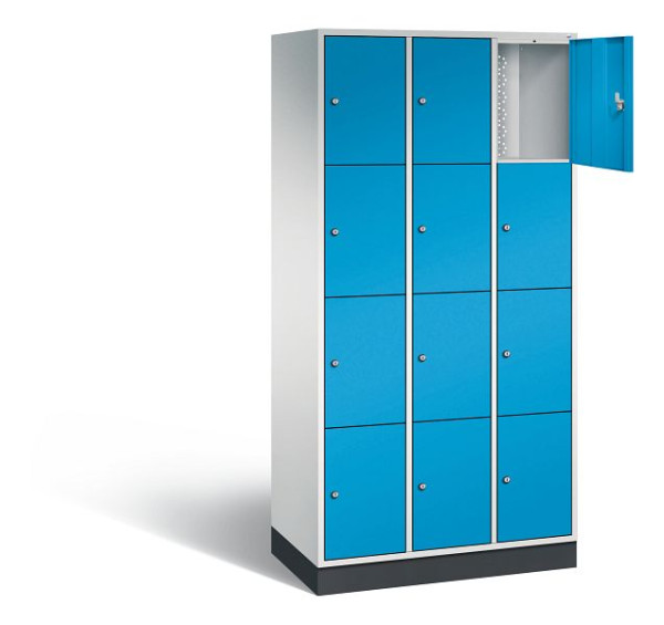 C+P lockerkast Intro, H1950xW920xD490mm, kleur: lichtgrijs / lichtblauw, 8470-301 S10049