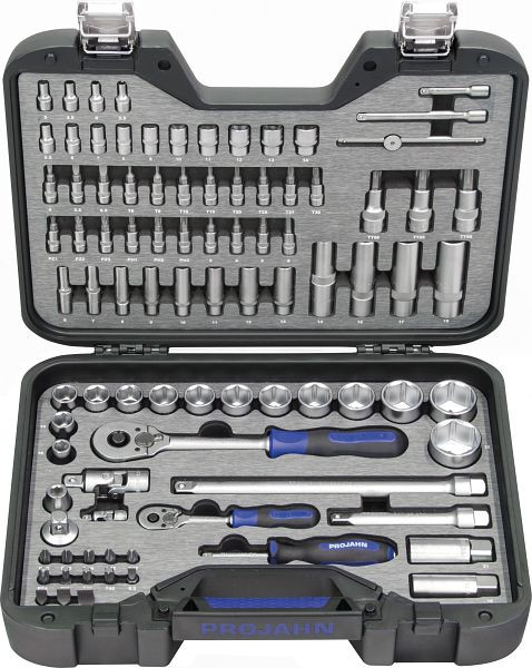 Projahn 1/4"+ 1/2" PROJAHN professionele dopsleutelkoffer 91 delig, 3904201