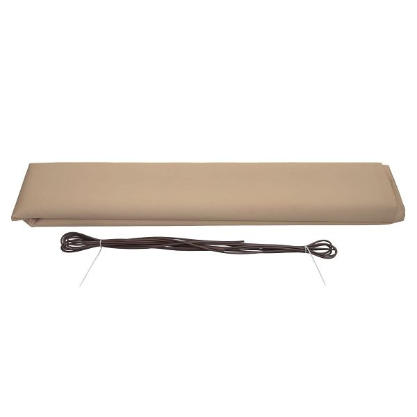 Mendler vervangende hoes voor luifel HWC-H27, volledige cassette vervangende hoes zonwering 6x3m, polyester creme, 76554