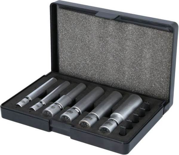 KS Tools speciale gloeibougiedopsleutelset met scharnier, 1/4"+3/8".11-delig, 500.7325