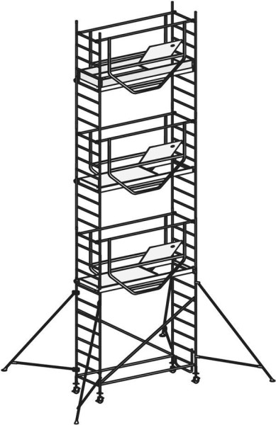 HYMER ADVANCED SAFE-T rolsteiger volgens DIN EN 1004, modules 1 + 2 + 3 + KIT, framedeelbreedte 0,72 m, platformlengte 1,58 m, reikhoogte 8,25 m, 707008