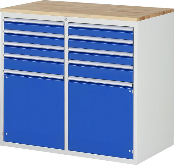 RAU ladekast 7000, 1145x650x1035mm, links: 3x90, H120mm, vleugeldeur, rechts: 3x90, H120mm, vleugeldeur, massief beuken, 03-LL7.3.3AB.11
