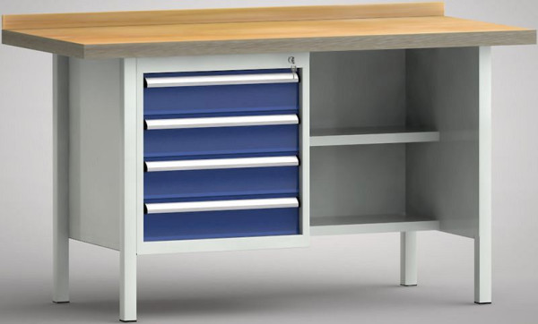 KLW standaard werkbank - 1500 x 700 x 840 mm L x D x H, WS138N-1500M40-E7022
