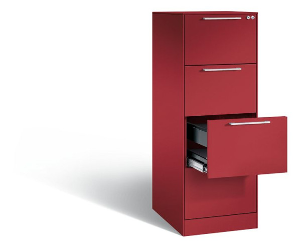 C+P hangarchiefkast Asisto, H1310xB440xD600mm, kleur: robijnrood, beugelgreep, 146 225-411 S10028