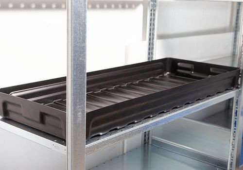 DENIOS Auffangwanne aus PE, als zusätzlich Lagerebene für Gefahrstoffregal GKW 1360 pro, 273930