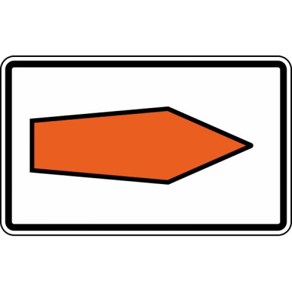 Steen HGS afbuigpijl (routeadvies), wijzend naar rechts nr. 467.1-20, 1600 x 2500mm /RA1, 467.1-20-112