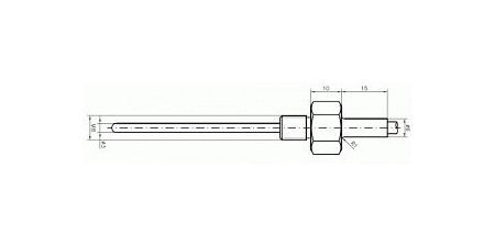 DOSTMANN Pt100, Z-Einschraubf., Kl. A -100...+450 °C 50x3,0mm, 6000-1083