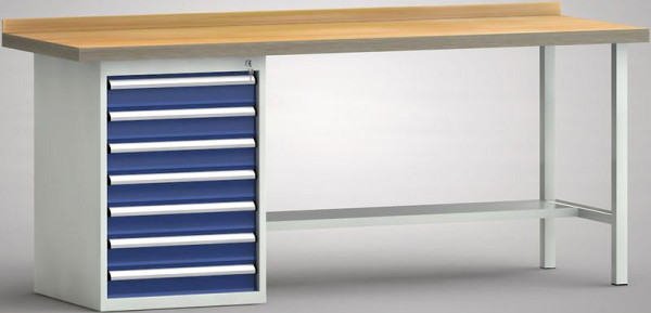 KLW standaard werkbank - 2000 x 700 x 840 mm L x D x H, WS184N-2000M40-E7028