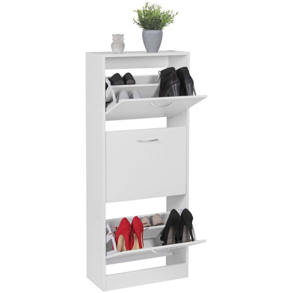 Wohnling BELLA schoenenkast met 3 vouwvakken, 125 cm, voor 18 paar, WL5.035