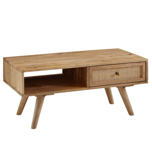 Wohnling salontafel 90x40x45 cm mango massief hout rechthoekig, WL6.160