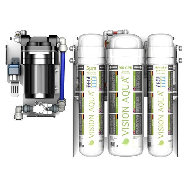 VISION AQUA VA-Basic PLUS waterfilter - 12V - incl. spanningsomvormer, installatieset en 1-weg waterkraan, 9000049.1