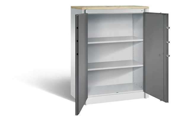 C+P brandbeveiligingskast Certos, H1226xB930xD500mm, kleur: lichtgrijs / vulkaangrijs, handgreep, 3 OH, 1171-00 S10325
