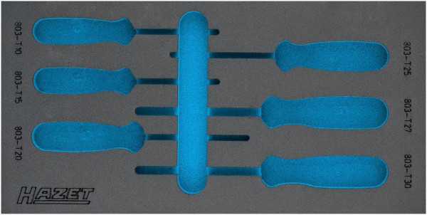Hazet 2-componenten zachtschuim inleg, voor 163-225/6 afmetingen / lengte: 342 mm x 172 mm, 163-225L
