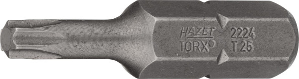 Hazet bit, massieve zeskant 8 (5/16 inch), binnen TORX® profiel, T25, 2224-T25