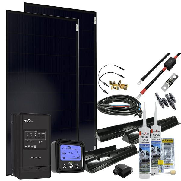 Offgridtec MobileBlack L 310W camperzonnestelsel 30A MPPT DUO laadregelaar OLP PERC zonnepaneel, 4-01-012878