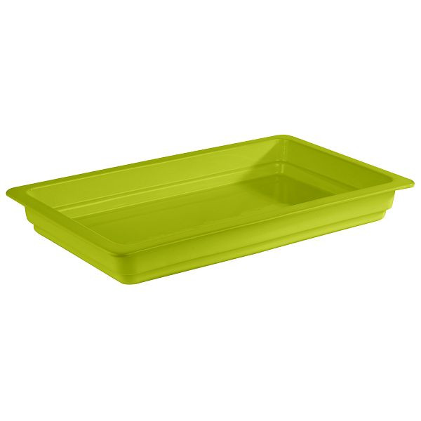APS GN 1/1 bak, 53 x 32,5 x 6 cm, porselein, groen, hittebestendig tot 220°C, 7,1 liter, 82271