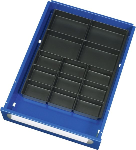 RAU ladeverdelingsset serie E, 1x 4 en 1x 9 vakken, 365x60-90x460 mm, E-ET-MS-2