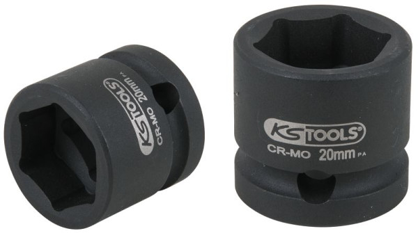 KS Tools 1/2" slagdop, zeskant, extra kort, 20,0 mm, 515.0068