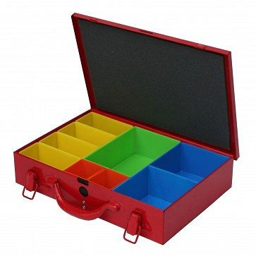 ADB assortimentskoffer type SK2, afmetingen LxBxH: 437x330x68 mm, kleur assortimentskoffer: vuurrood (RAL3000), 88401
