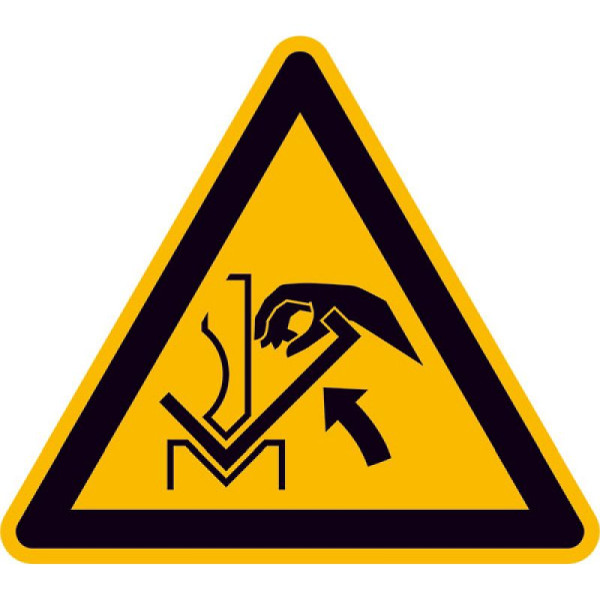 Stein HGS HGS waarschuwingsbord, waarschuwing voor gevaar voor beknelling van de hand tussen pers en werkstuk, 21.a8305